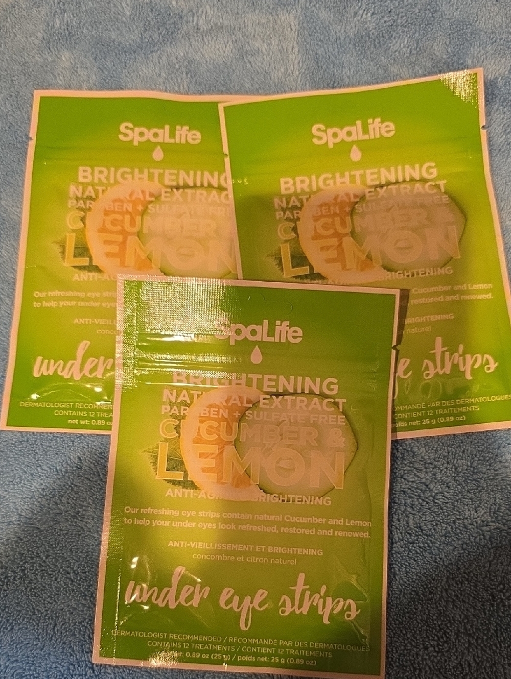 SpAlife SpaLife Brightening Cucumber & Lemon Under Eye Strips - Green 3 Packs